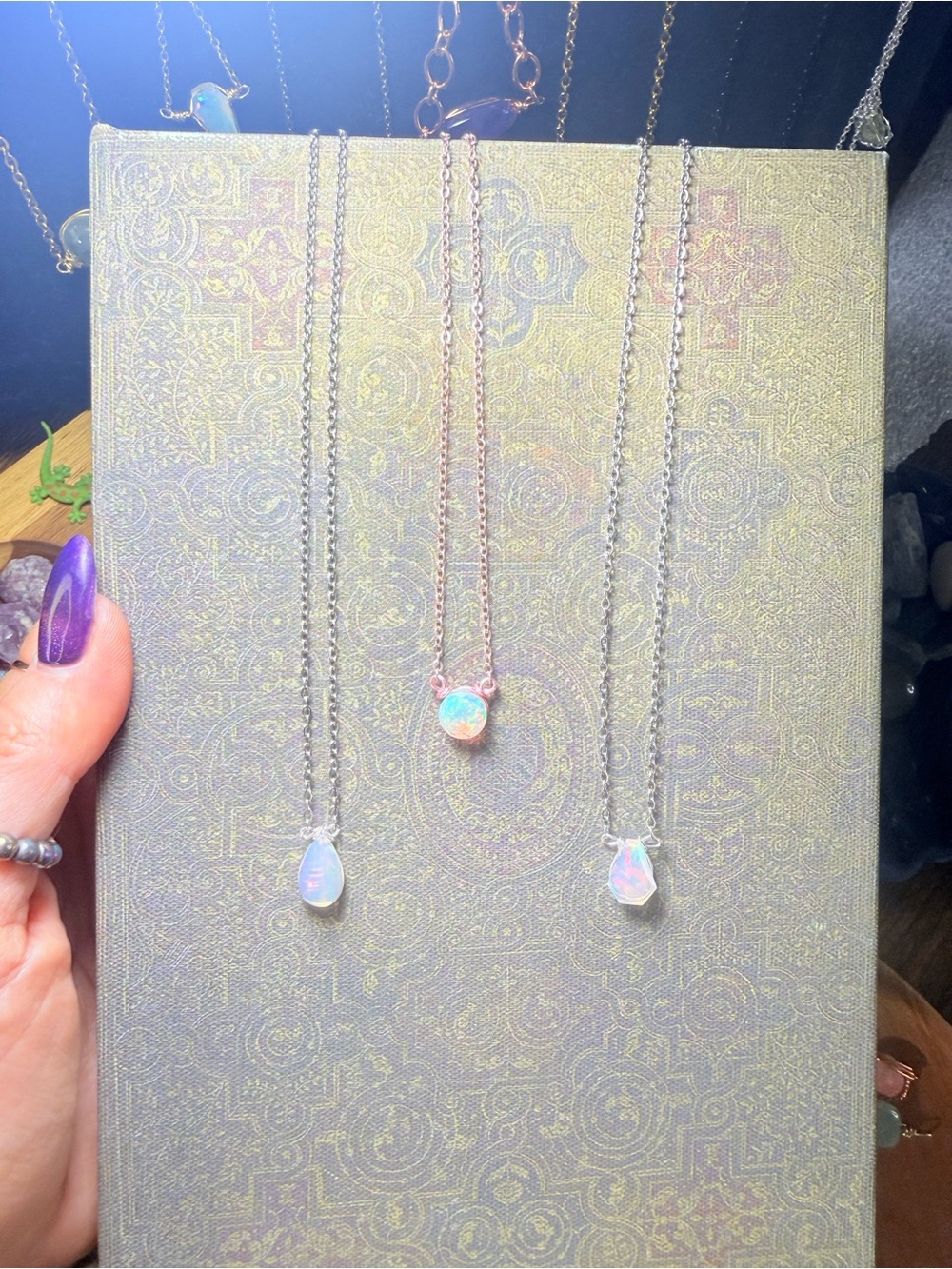 More running opal necklaces in show